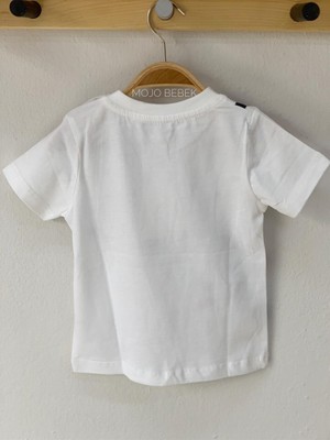 Nk Kids Erkek Çocuk Çizgi Detaylı Kısa Kol T-Shirt 42221 Beyaz