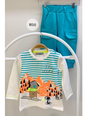 Mojo Bebek Erkek Bebek Baskılı Eşofman Takımı 3150046 Yeşil