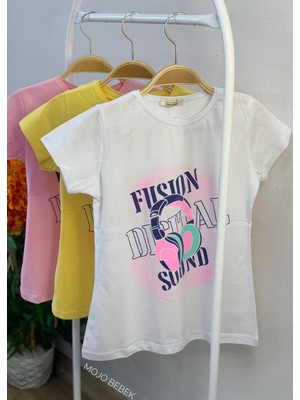 Mojo Bebek Kız Çocuk Fusion Sound Yazılı T-Shirt 721190 Pembe