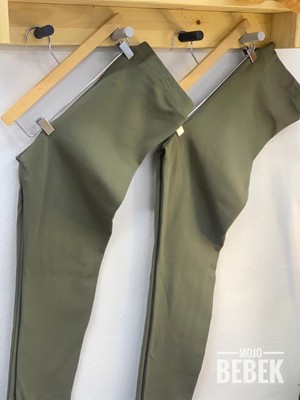 Lovetti Kız Çocuk 13-16 Yaş Şardonlu Tayt Haki