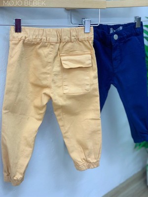 NK Kids Erkek Bebek Lastikli Paça Pantolon 62714 Kahverengi