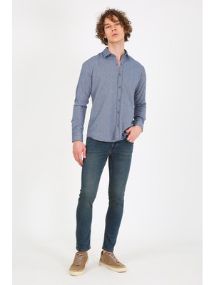 Twister Erkek Slim Fit Gömlek Eg 1840 Indıgo