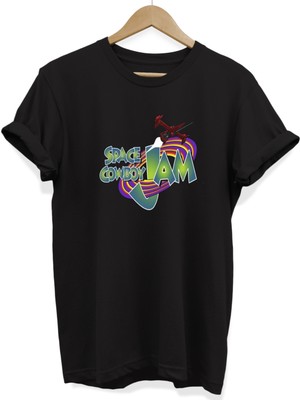 Remonz Space Cowboy Jam Baskılı Pamuk Büyük Beden Tişört