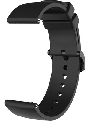 Basias Amazfit Bip-Bip Lite-Bip U Pro (20MM)KLASIK Silikon Tokalı Kordon