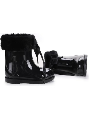 Igor Bimbi Soft Kışlık Yağmur Kar Çizmesi Siyah MikroFiber Slip On Rahat Taban Özelliği