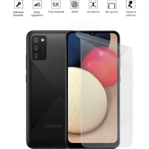 Kip GSM Samsung Galaxy A02S Ekran Koruyucu Tam Kaplayan Esnek Kırılmaz Nano Temperli