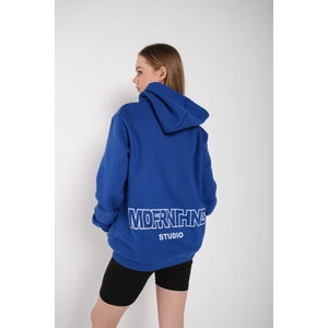 Kadın Mad For Nothing Baskılı Oversize Kapüşonlu Sweatshirt