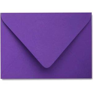 100 Adet 13*18 Mor Renkli Zarf Davetiye Lüks Tebrik Kartı Mektup Mühür Cüzdan Büyük Kapasiteli