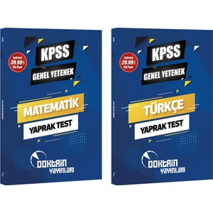 Doktrin Yayınları 2024 KPSS Genel Yetenek Matematik ve Türkçe Yaprak Testler 2 Kitap