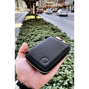 Mini Petty Siyah Unisex Fermuarlı Cüzdan
