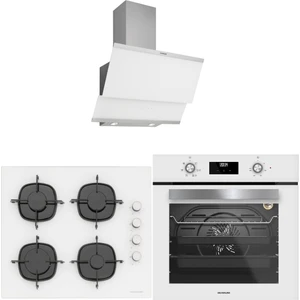 Beyaz Cam Ankastre Set 3420 Classy Beyaz - CS5335W01 Ocak - BO6502W02 Fırın