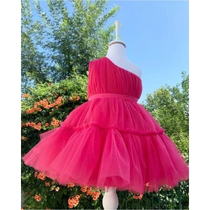 GNL Butik Tasarım Kız Çocuk Tek Omuz Elbise