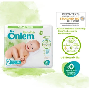 Botanika Bebek Bezi 2 Beden Mini 96 Adet (3 - 6 Kg)