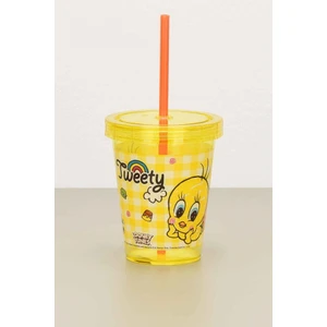 Lisanslı Tweety Kapaklı Pipetli Bardak 0,60 Lt