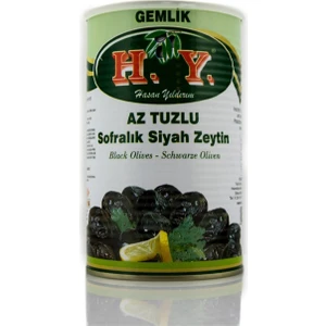 H.y. Zeytin Siyah Zeytin Az Tuzlu 800 gr