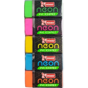 2B-30N Mikro Neon Silgi Seti 5'li Paket