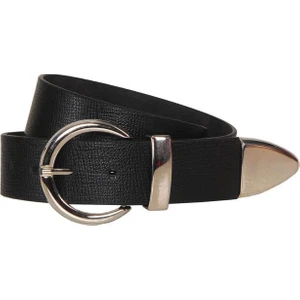 Trend Suni Deri Kadın Spor Kemer Siyah 0155