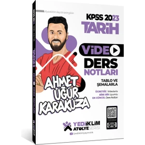 Yediiklim Yayınları 2023 KPSS Tarih Tablolar ve Şemalarla Video Ders Notları