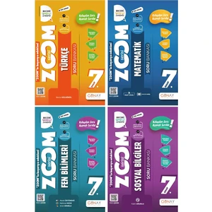 Günay Yayınları 7. Sınıf Zoom Serisi Türkçe+Matematik+Fen Bilimleri+Sosyal Bilgiler Full Soru Bankası Seti