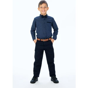 Mnk Baby & Kids Baskılı Oxford Erkek Çocuk Gömlekli Takım MNK0322A