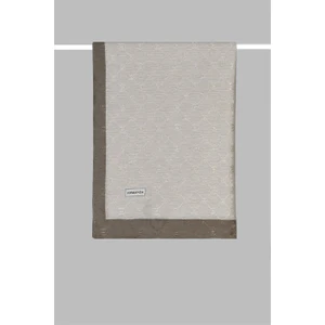 Zincir Monogram Desenli Şal 3042-Taş