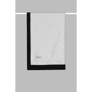 Zincir Monogram Desenli Şal 3042-Kırık Beyaz