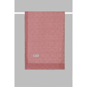 Zincir Monogram Desenli Şal 3042-Gül Kurusu