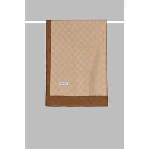 Dama Monogram Desenli Şal 3041-Dore