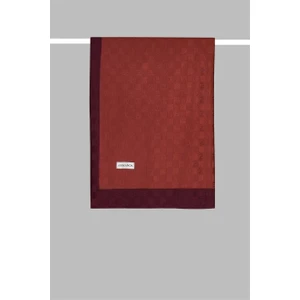 Dama Monogram Desenli Şal 3041-Bordo