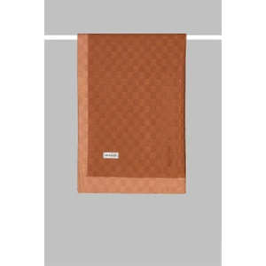 Dama Monogram Desenli Şal 3041-Kıremıt