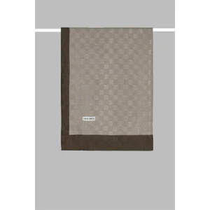 Dama Monogram Desenli Şal 3041-Füme