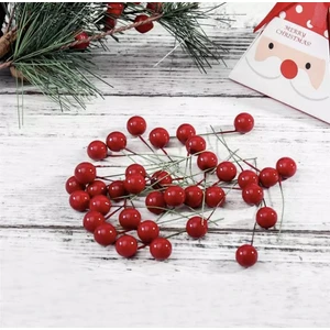 Ozan Tuhafiye Mini Telli Berry Süsü Kırmızı 20 Adet