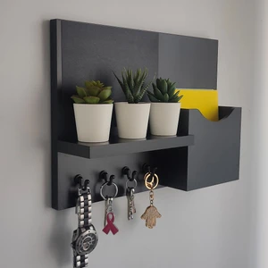Eblo Home 40 cm Siyah Kara Tahta Antre Askılık Anahtarlık