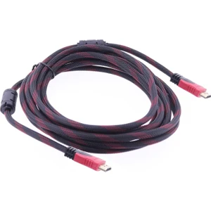 HDMI Kablosu Gold 1.4V 3D 4K Örgülü 5mt Hadron HDX-2002