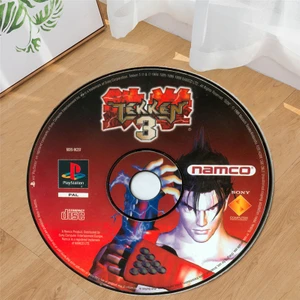 Tekken Oyun Cd'si Şeklinde Süngerli Yüzey -Kaymaz Taban Halı