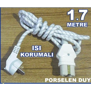 Örme Kablo Tam Korumalı Ütü Fişi Izgara Kablosu