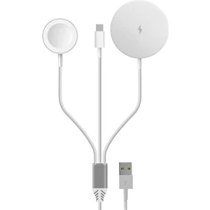 MTK Moveteck Apple Magsafe Kablosuz Wireless Şarj Aleti 3in1 Watch Şarj /lightning USB Apple iPhone Uyumlu 20WOLT Typce Giriş Hızlı Şarj Magsafe Aygıtı