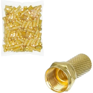 F Konnektör Rg6 Gold Standart (100 Adet) 1.kalite