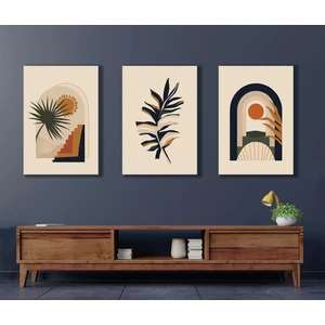 Boho Style 3 Parça Kanvas Tablo 35 x 50 cm