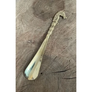 Sarı Renk Ayakkabı Çekeceği Pirinç Ayakkabı Çekecek Kerata 28CM