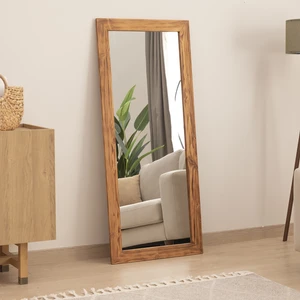 Dfn Wood Masif Ahşap Dikdörtgen Dekoratif Duvar Salon Ofis Aynası