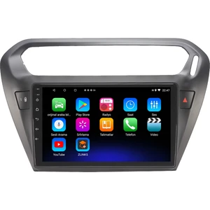 Peugeot 301 Android 12 Kablosuz Carplay Navigasyon Multimedya Ekran Teyp - MY-0609W-PEUGEOT 301