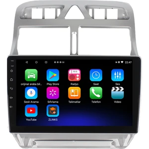 Peugeot 307 Android 12 Kablosuz Carplay Navigasyon Multimedya Ekran Teyp - MY-0609W-PEUGEOT 307