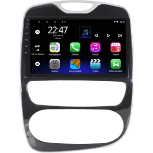 Renault Clio 4 Android 12 Kablosuz Carplay Navigasyon Multimedya Ekran Teyp - MY-0609W-RENAULT Clio 4