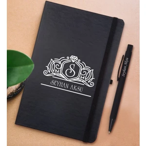 Bk Gift Kişiye Özel Isimli Siyah Defter ve Metal Versatil Kalem(0,7 Kurşun) Hediye Seti-13