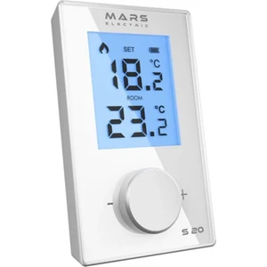 Mars Elektrik S20 Kablosuz Beyaz Dijital Oda Termostatı