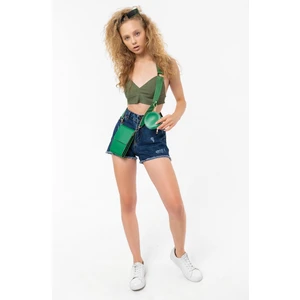 Saria Moda  Cüzdan Detaylı Üç Bölmeli Askılı Mini Kadın Çanta