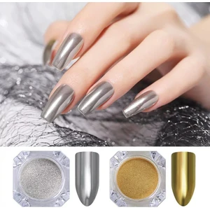Ellea Nail 2'li Set Nail Tırnak Tozu Naıl Art Ayna Tozu Gümüş ve Gold