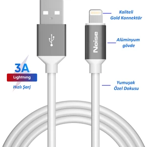 Iphone ,ipad 7/8 ve Daha Fazlası Uyumlu 3A Hızlı Şarj ve Data Kablosu Lightning