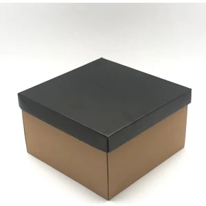 Feza Kutu 26X26X15 Kraft Çok Amaçlı Kutu Karton Kutu Pasta Kutusu (10 Adet)